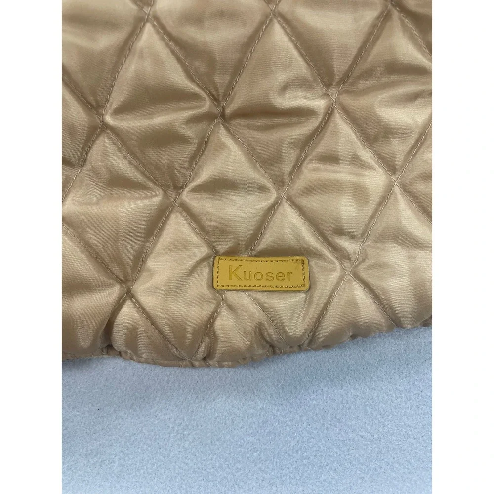 Kuoser Reversible Dog Vest Quilted Plaid Pet Coat Tan Yellow XXL